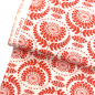 Preview: Baumwolle ST10218 Webware unelastisch Tilda Quilt Collection Tom Finnanger Lazy Days Collection creme rot Blumenmuster abstrakt  Detailansicht